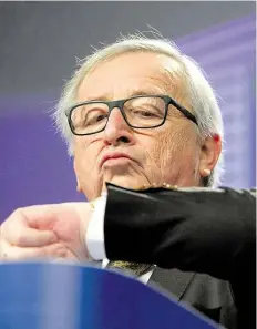  ?? DPA-BILD: MAYO ?? Hält heute seine letzte Rede an die Union: Jean-Claude Juncker, Kommission­spräsident der EU.