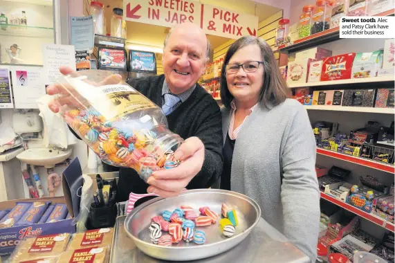  ??  ?? Sweet tooth Alec and Patsy Clark have sold their business