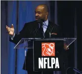  ?? DAVID J. PHILLIP – THE ASSOCIATED PRESS ?? NFLPA chief DeMaurice Smith said he knows coaches expect players to show up for voluntary workouts.