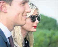  ?? THE NEW YORK TIMES ?? Ivanka Trump and her husband Jared Kushner in the Rose Garden at the White House last month.