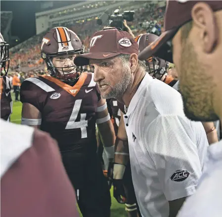  ?? MICHAEL SHROYER/GETTY IMAGES ?? Defensive coordinato­r-associate head coach Bud Foster has been with Virginia Tech since ’87.