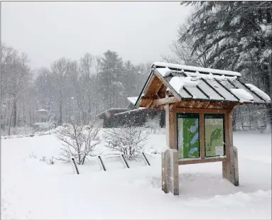  ?? FILE PHOTO ?? Grafton Lakes State Park is seen in this wintertime file photo with snow covering the grounds at the time.