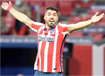  ?? PIERRE-PHILIPPE MARCOU/AGENCE FRANCE-PRESSE ?? URUGUAYAN forward Luis Suarez is Atletico Madrid’s main man.