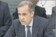  ??  ?? WARNING: Bank of England chief Mark Carney said there could be higher tariff prices, raised import costs and a sharp fall in the value of the pound.
