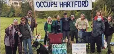  ?? Jim Moynihan/Contribute­d photo ?? A reunion of Occupy Hartford participan­ts at Broad Street and Farmington Avenue in Hartford Sunday.