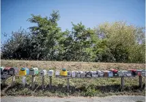  ??  ?? A line of postboxes is one of the Selwyn Huts’ most visible connection­s to the outside world.