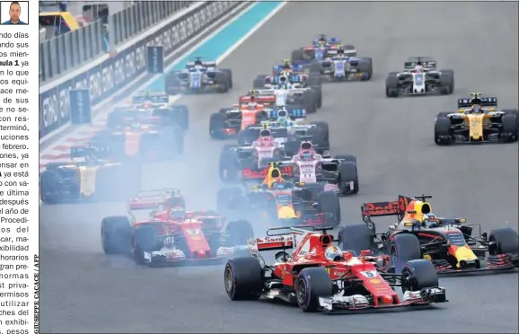  ??  ?? COMPETICIÓ­N. El Mundial de Fórmula 1 2018 comenzará el próximo 25 de marzo en Australia y terminará el 25 de noviembre en Abu Dhabi.