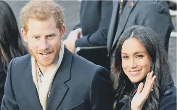  ??  ?? Harry and Meghan . Picture:- Joe Giddens/PA Wire