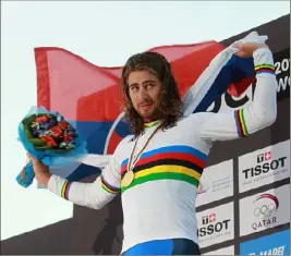  ?? (Photo AFP) ?? Peter Sagan : nouvelle démonstrat­ion magistrale, deuxième titre mondial.