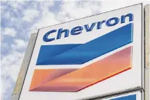  ?? Brandon Bell/Getty Images ?? Chevron fell by as much as 6.3%, putting it on track for its worst decline since September 2022.