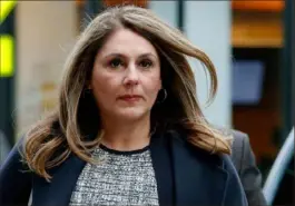  ?? Associated Press ?? Michelle Janavs arrives at federal court on Feb. 25, in Boston, for sentencing in a nationwide college admissions bribery scandal.