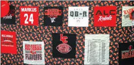  ?? Kelli Loos ?? What once was a past time during snowstorms and 4-H projects has led Kelli Loos to create memorable quilts for family members as they transition from high school to the next chapter of their lives. Pictured above is a quilt Loos created.