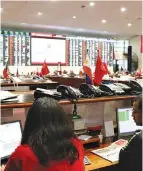  ??  ?? THE trading floor of the Philippine Stock Exchange