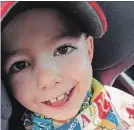  ?? KELLY MCMAHON/PHOTO ?? Tyler Backus, 8, needs surgery in the U.S. to relieve the tension he suffers from an extreme form of cerebral palsy.
