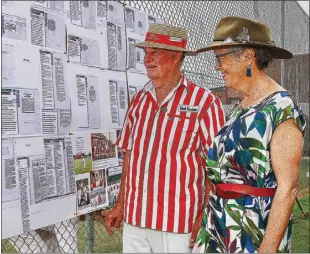  ?? POCKNALL/FILE PHOTO: DUBBO PHOTO NEWS/MEL ?? Peter Heywood and Ros Walters surveying the grand old club’s history at last year’s 100th birthday of the croquet in Dubbo.