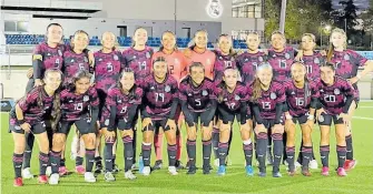  ?? CORTESÍA: @MISELECCIO­NFEM ?? Ximena Pérez fue parte del triunfo de México sobre Real Madrid