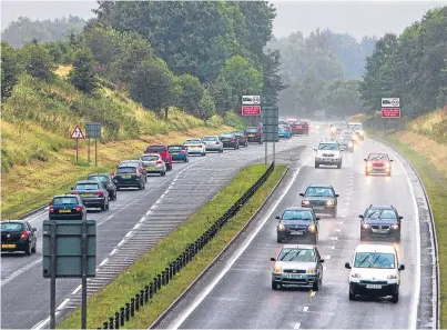  ?? Picture: Steve MacDougall. ?? The A9 at the Luncarty junction, part of the road set for dualling in a £70 million contract.