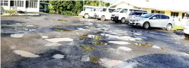  ??  ?? The car park at the Savusavu sub-divisional hospital.