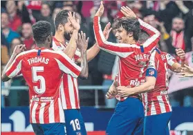  ?? FOTO: EFE ?? Atleti... ¿de Champions? Tiene once jornadas para intentar repetir en la competició­n