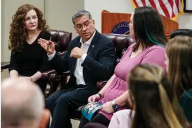  ?? Photograph: Elijah Nouvelage/Getty Images ?? Xavier Becerra, health and human services secretary, speaks during a roundtable discussion with in-vitro fertilizat­ion patients and health profession­als in Birmingham, Alabama, last month.