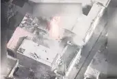  ?? DEPARTMENT OF DEFENSE VIA AP ?? This image from video shows a fire in the aftermath of a drone strike in Kabul, Afghanista­n, on Aug. 29.