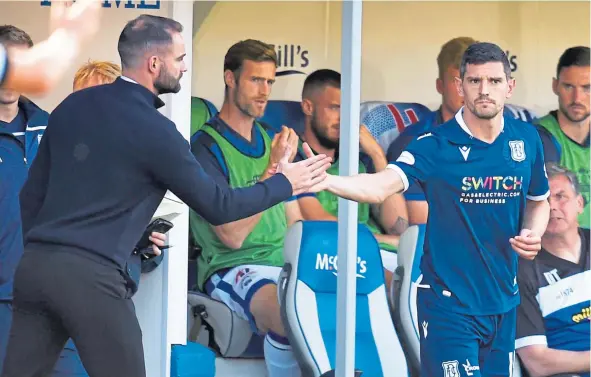  ??  ?? Former Scotland midfielder Graham Dorrans made his debut at Greenock Morton last weekend after signing on the Friday.