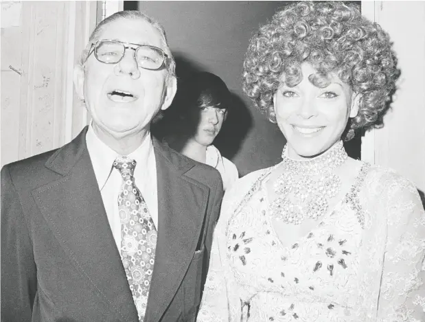  ??  ?? U.S. Congressma­n Wilbur Mills and Annabel Battistell­a, known as Fanne Foxe, outside her dressing room at the Pilgrim Theater in 1974. They
became known for the infamous Tidal Basin incident in Washington. Mills, who left office in 1977, later said he had little memory of 1974.