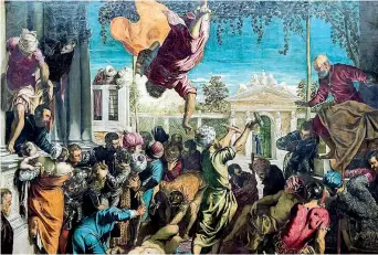  ??  ?? Tintoretto, Il miracolo di San Marco (1848), fino al 6 gennaio alle Gallerie dell’accademia di Venezia per Il giovane Tintoretto