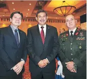 ??  ?? Graco Pérez, Fredy Díaz y René Ponce.