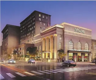  ?? COURTESY PHOTO ?? ‘TOO SPECULATIV­E’: MGM Resorts Internatio­nal, which will open the MGM Springfiel­d, above, next year, lost its appeal of a lawsuit protesting legislatio­n allowing Native American tribes to build new casinos on nontribal land.