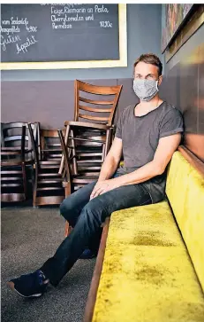  ?? FOTO: JANA BAUCH ?? Oliver Segner betreibt das Restaurant Mokka in Gladbach. Er nutzt die Zeit aktuell für aufgeschob­ene Reparature­n und Wartungen.