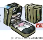  ??  ?? Mike and Lettie win a Camp Cover Bundu-bag worth R500. This multifucti­onal bag is designed to be used as an emergency medical supplies bag or simply a suitcase. Check out Camp Cover’s full range of protective covers on their website. campcover.co.za