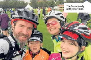  ??  ?? The Tares family at the start line.