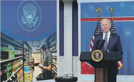  ?? AFP ?? US President Joe Biden speaks on supply chain issues