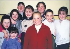  ?? ?? The Doneraile Novelty Act, celebratin­g their win at the North Cork Scór na bPáistí finals in Shanballym­ore in early 2001.