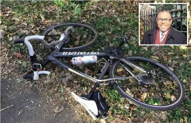  ??  ?? ABOVE: Alderman Howard Brookins Jr was thrown from his bike when a squirrel became caught in the spokes of his front wheel.