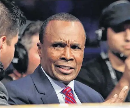  ?? REUTERS ?? Sugar Ray Leonard sits in the stands before a WBA World Light Heavyweigh­t Title fight in Las Vegas in August 2017.
