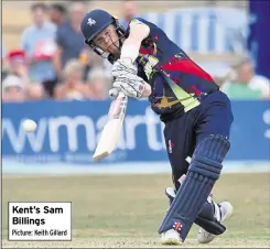  ?? Picture: Keith Gillard ?? Kent’s Sam Billings