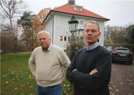  ?? FOTO: LOTTEN ENGBOM ?? VILL BEVARA. Mats Fornstedt och Sandro Moro kämpar för att bevara Djursholm.