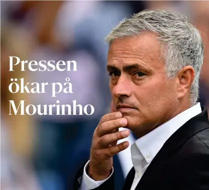  ?? FOTO: LEHTIKUVA–AFP/GLYN KIRK ?? José Mourinhos sits blir svårare för varje dag.