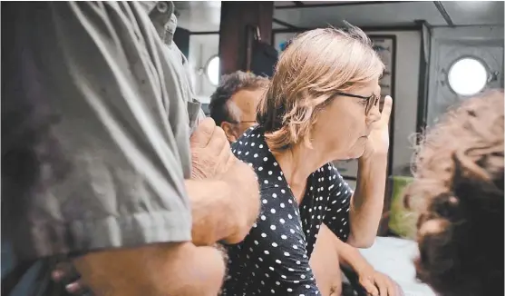  ?? MARÍA SECCO ?? La marinera alemana abordo del velero que transporta a los zapatistas.