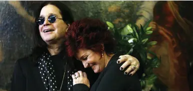  ??  ?? Black Sabbath singer Ozzy Osbourne with his wife Sharon Osbourne