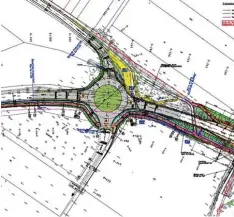  ?? Grafik: Thielemann & Friderich ?? Wegen der Bauarbeite­n am neuen Kreisverke­hr an der B 300 bei Oberrohr wird die Straße ab dem 7. September komplett gesperrt sein.