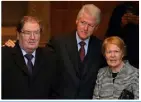  ??  ?? LIFE AND TIMES (clockwise from left): Seamus Mallon and John Hume; on stage celebratin­g the Nobel Peace Prize with David Trimble and Bono; with Mo Mowlam and Gerry Adams; and with Bill Clinton and Pat Hume