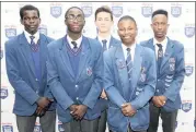  ??  ?? Thando Gqoba, Antonio Cristaudi, Jude Nong, Ashley Nyamadzano and Simphiwe Benya of Edenvale High School.