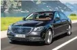  ??  ?? Inbegriff von Eleganz, Luxus und Kom fort: die Mercedes S Klasse.