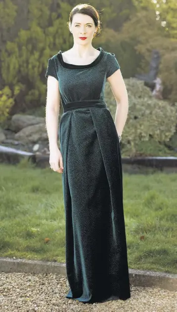  ??  ?? MILLION-DOLLAR PUBLICITY: Laura-Jayne Halton who has designed a dress for Irish producer Fodhla Cronin O’Reilly to wear at the Oscars in Los Angeles. Photo: Tony Gavin