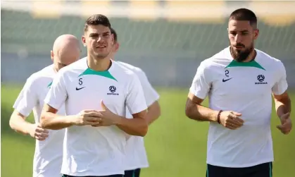  ?? Photograph: Robert Cianflone/Getty Images ?? Fran Karacic, left, will play against Tunisia on Saturday but Miloš Degenek, right, is on the bench.