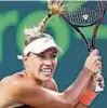  ??  ?? Angelique Kerber ist in Miami ausgeschie­den. Foto: Houben