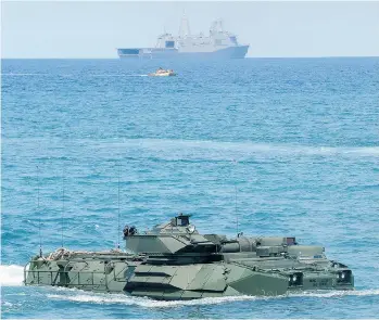  ?? TED ALJIBE/AFP/GETTY IMAGES ?? The U.S. military has quietly shifted its focus to the South China Sea as it has recognized China as the world’s biggest military threat. This month, the U.S. held joint exercises with the Philippine­s in the region.